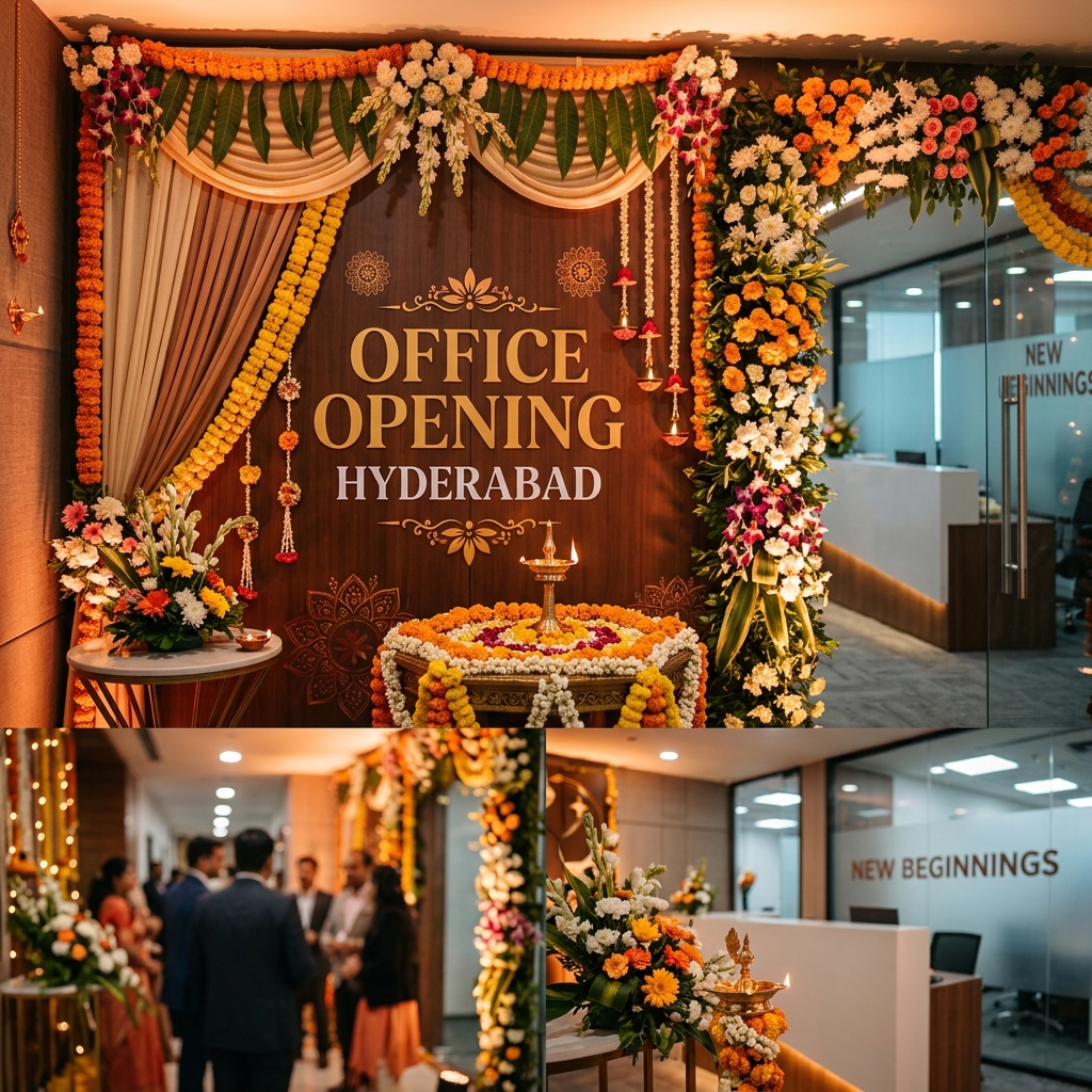 Office Puja setup for business opening in Hyderabad