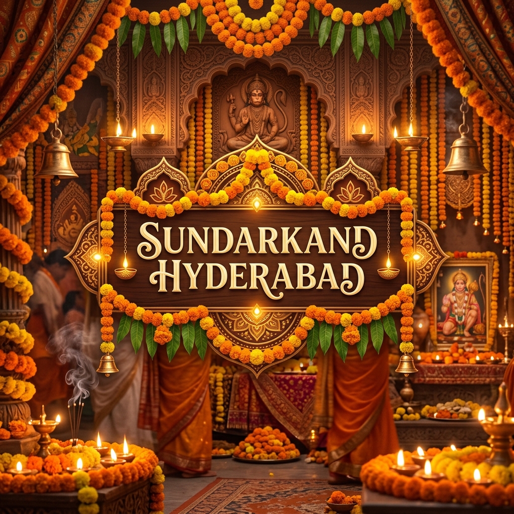 Sundarkand Path devotional setup for Hanuman worship in Hyderabad